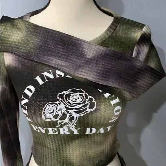 Long sleeve Crop tie dye - Picture 3 of 5